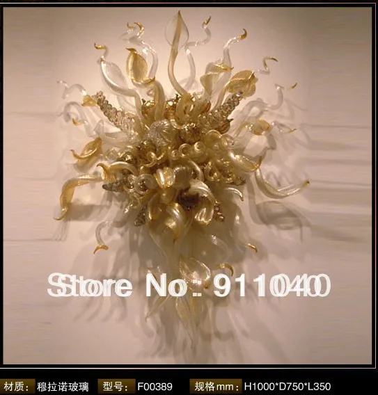 Современное искусство Стекло Цветок светильник светильники Янтарный Цвет