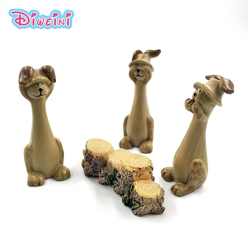 

3pcs No See No Listen Speak Listen Rabbit Christmas Hat Animal Cartoon figures Girl Boy toys anime Figurine home decoration