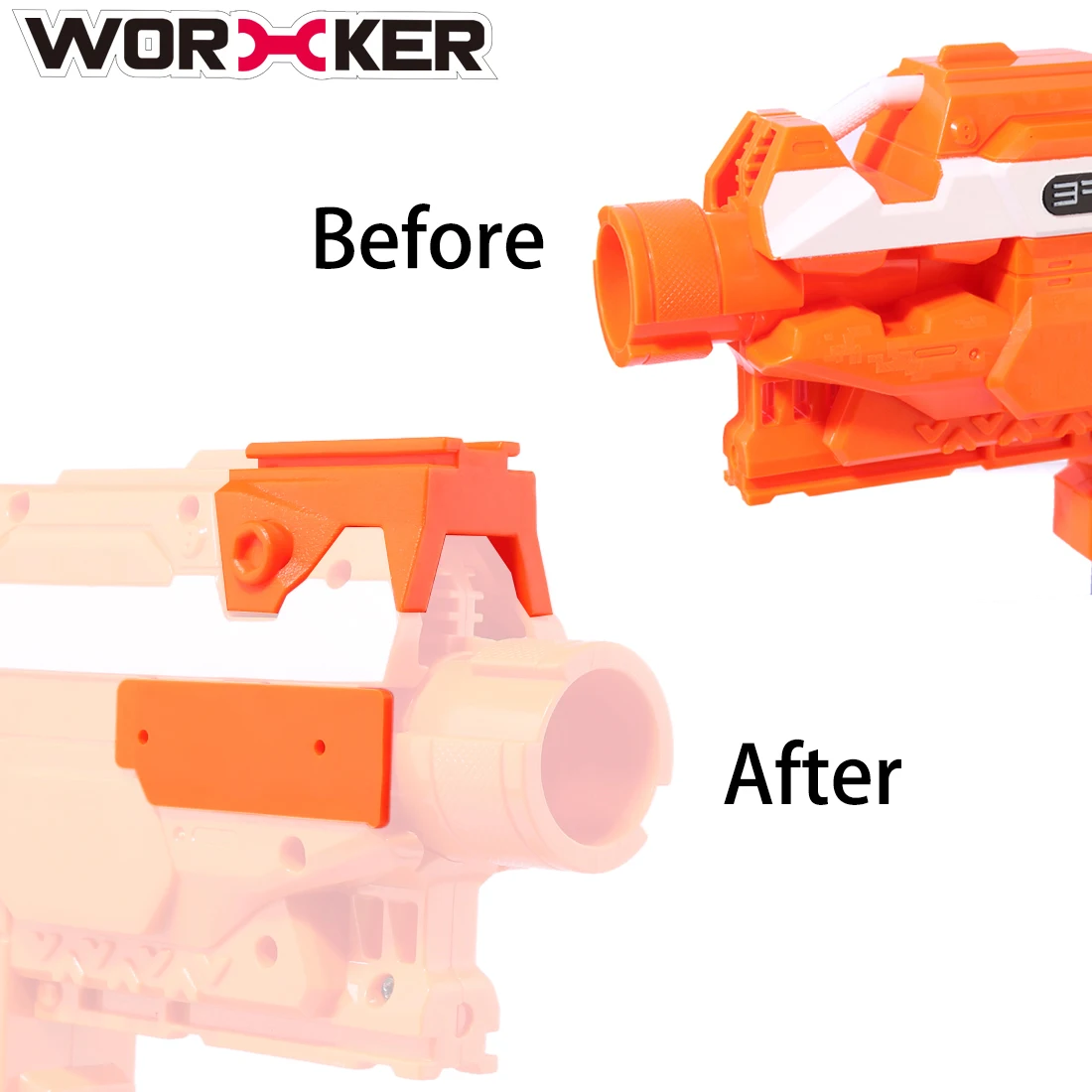 

WORKER Modified Toy Accessories Top and Side Rail Adapter Picatinny Base Set for Nerf Stryfe