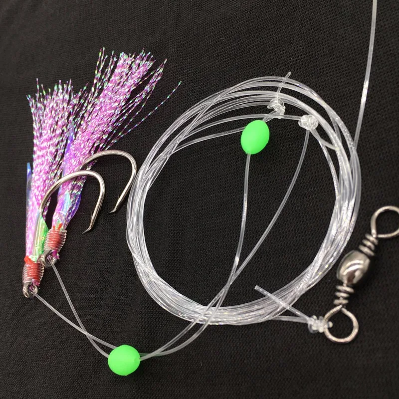 Рыболовные приманки Sabiki рыболовные снасти набор рыболовных крючков мигающие 2