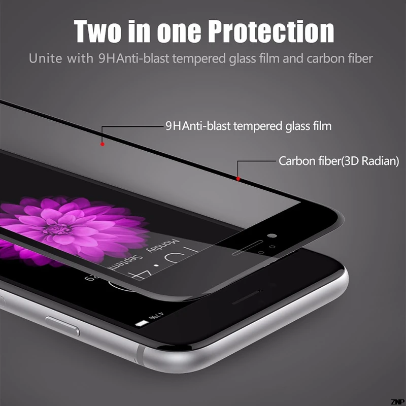 Szzafy 3D изогнутые матовые закаленное Стекло для Apple iPhone 6/6 S 7 Экран протектор Плёнки