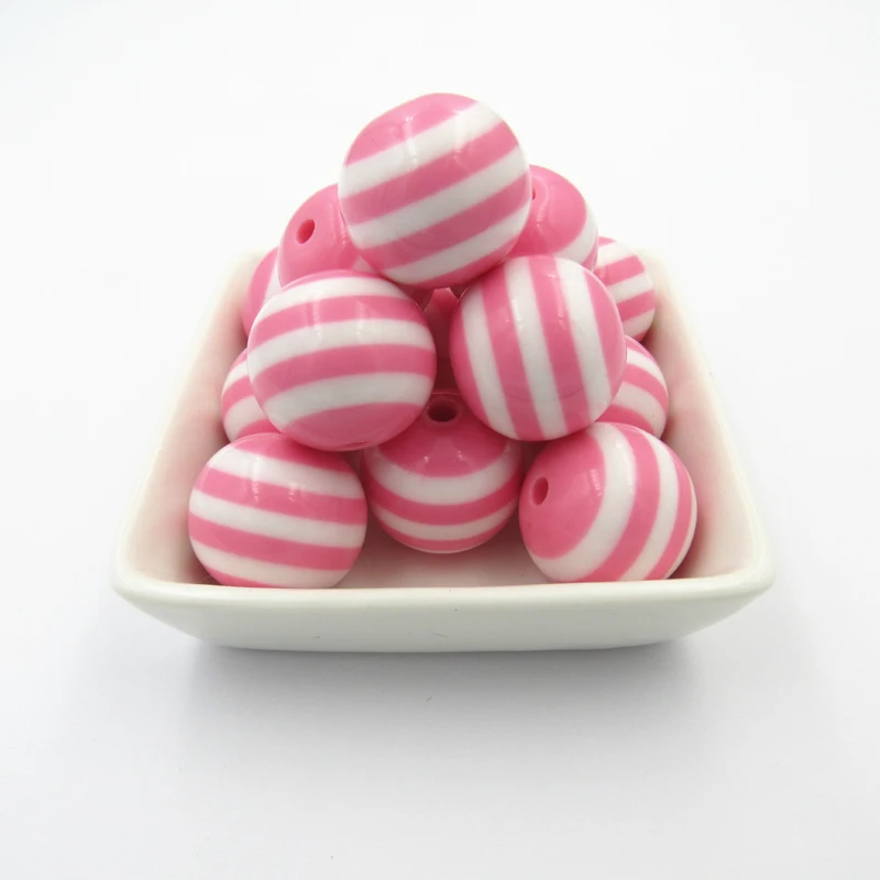 

Wholesale ! 20mm-100pcs/bag Resin Striped Chunky Beads For Chunky Kids Necklace/Fashion DIY Hand Made