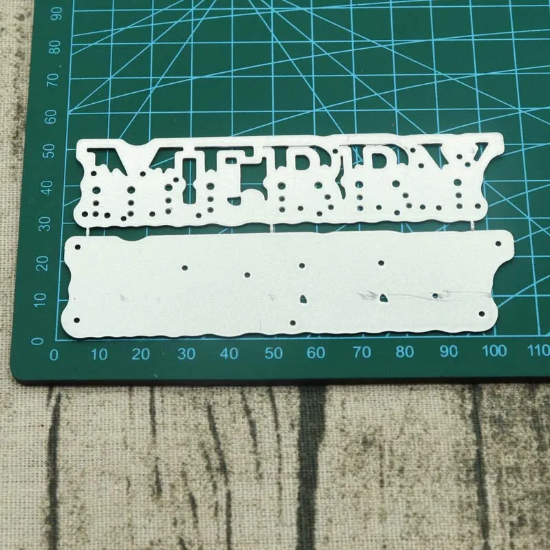 Металлические штампы с надписью &quotMERRY&quot декоративные для скрапбукинга стальное