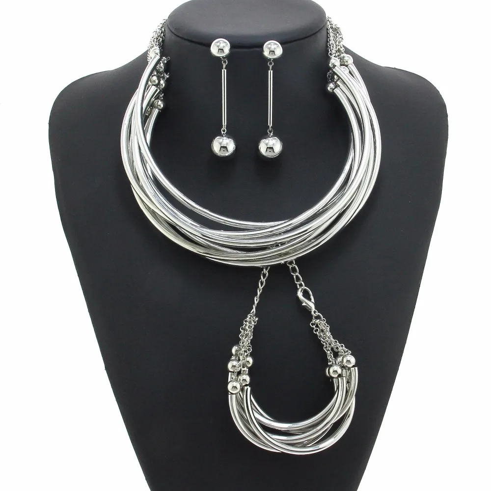 Женский индийский комплект ювелирных изделий MANILAI набор из ожерелья браслета и