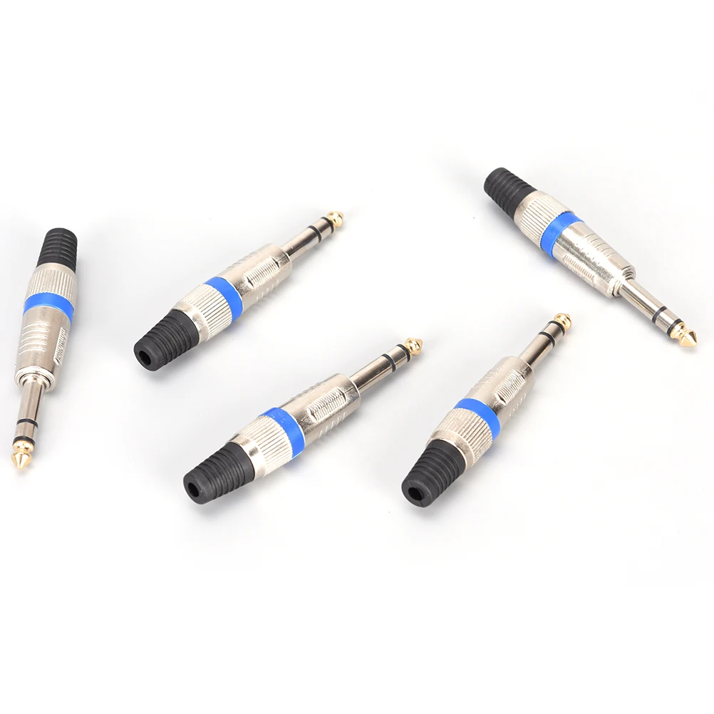 Лидер продаж! 5 шт. штекеры 6 35 мм на гнездо RCA|to rca|jack plug 6.5audio jack |
