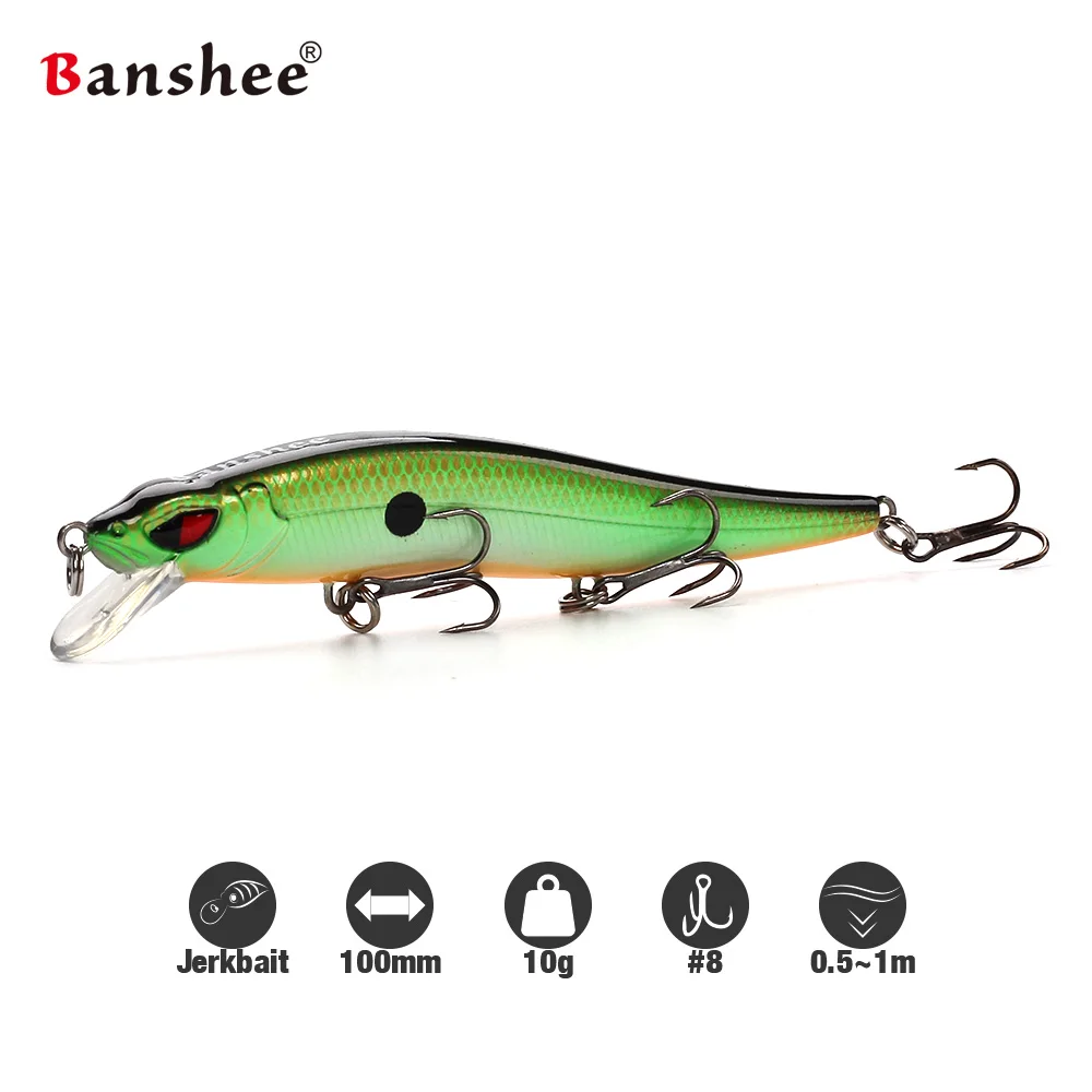 Banshee 6 шт./лот 100 мм 10 г тонкая плавающая рыболовная приманка VM02 с мелким