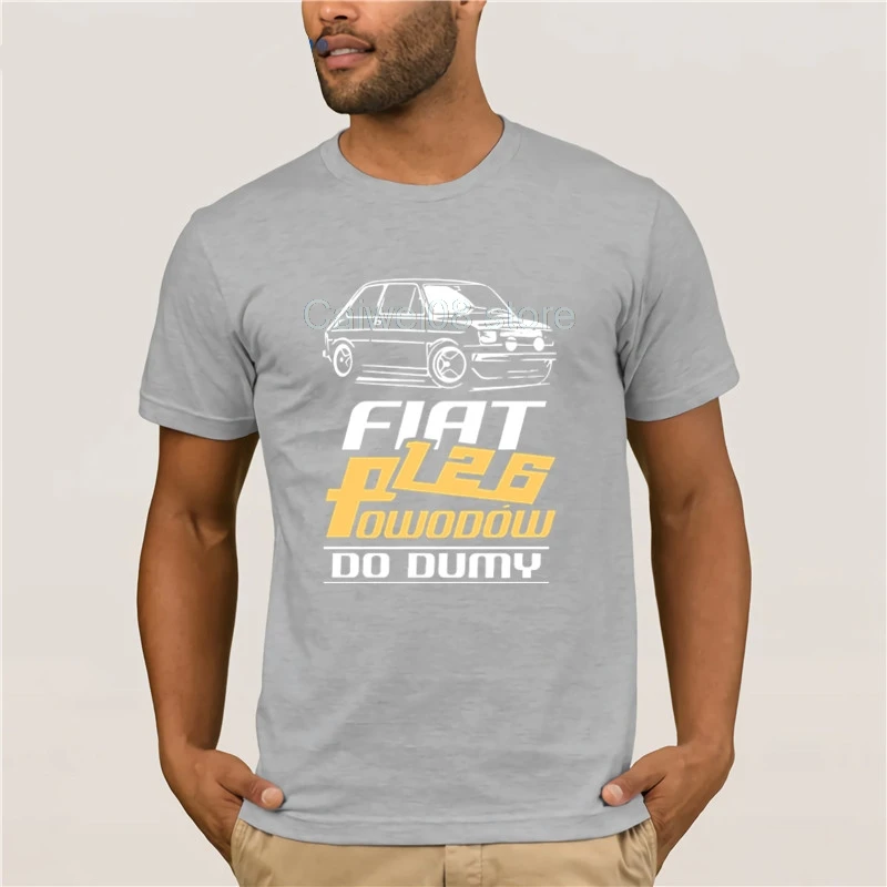Футболка мужская с принтом POWODOW DO DUMY Meska модная повседневная одежда FIAT 126