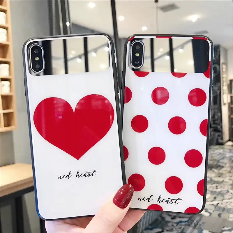 Tempered Glass Shell Case for Apple iPhone 6 6s 7 8 Plus Make-up Mirror Shockproof Cover X XS XR Max |