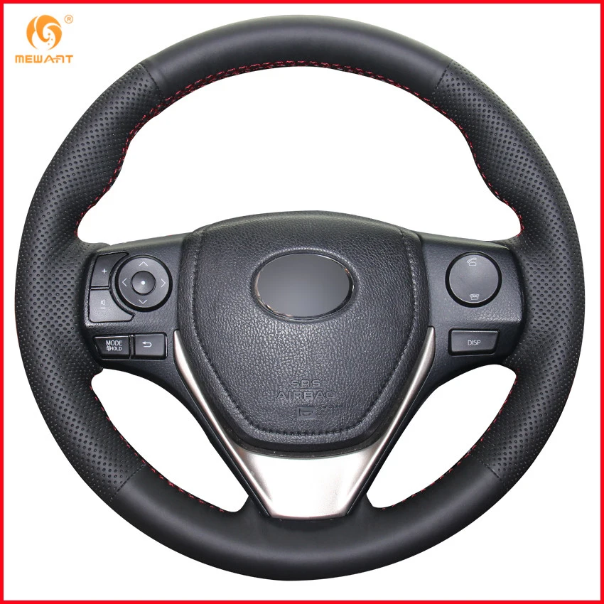 Чехол на руль MEWANT из черной искусственной кожи для Toyota RAV4 2013 2017 Corolla 2014 Auris 2016 Scion iM