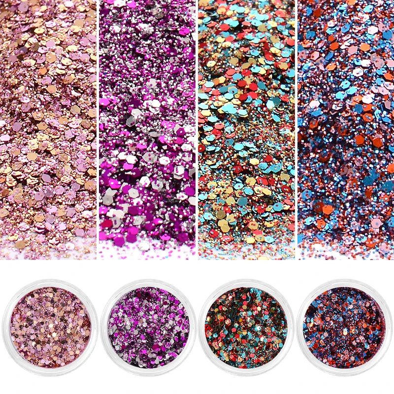 4 коробки/набор блестки для дизайна ногтей|Блестки ногтей| |