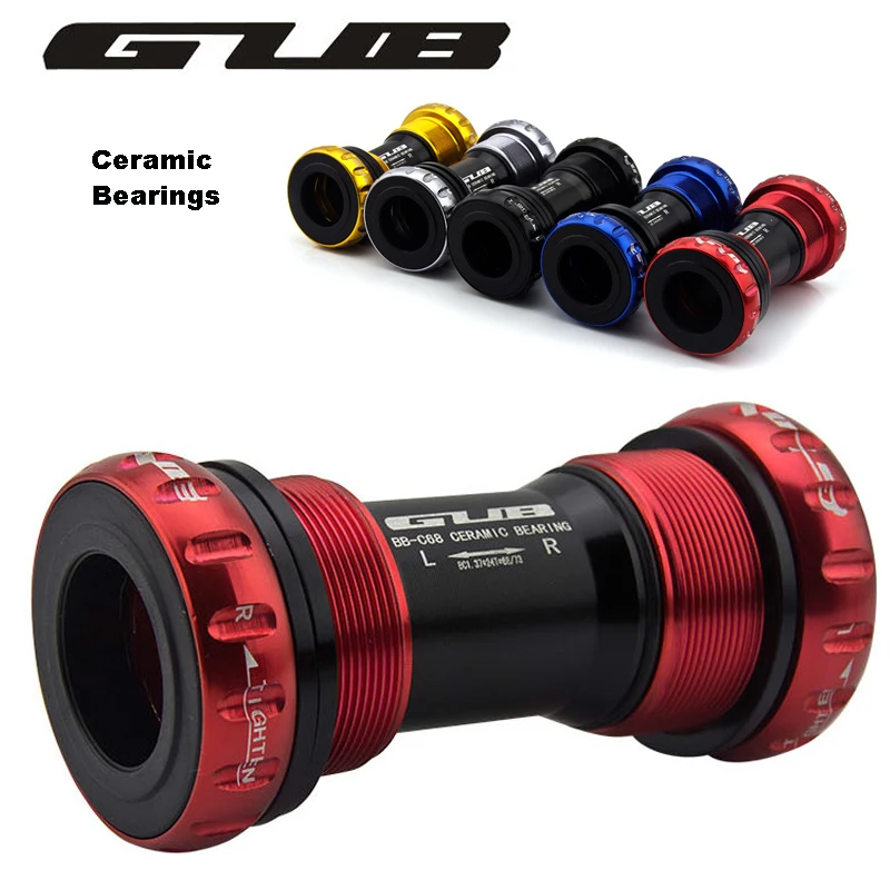 

GUB Ceramic Bottom Bracket Shell 68/73MM Screw/Thread Type BSA Crankset Bearings Bicycle Axis For SHIMANO FSA C68