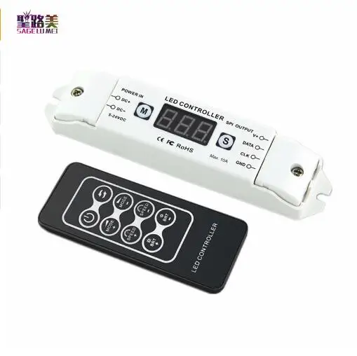 BC 201 DC5V 24V светодиодный Pixel Strip SPI Control ler RF Дистанционное цифровое адресуемое