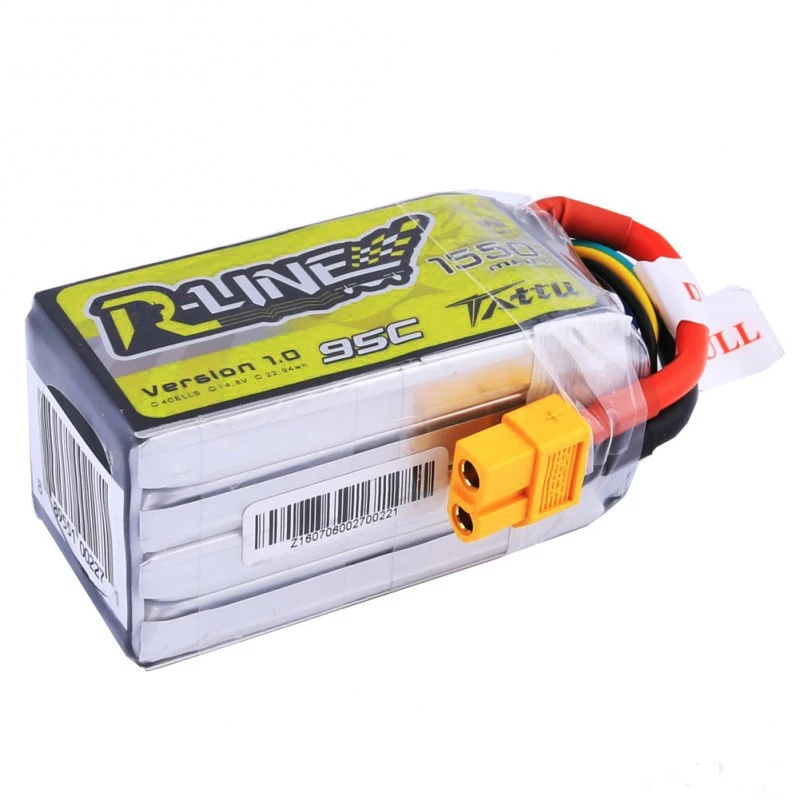 Tattu R-Line 1550mAh 14 8 V 95C 4S XT60 разъем перезаряжаемая Lipo батарея для радиоуправляемых