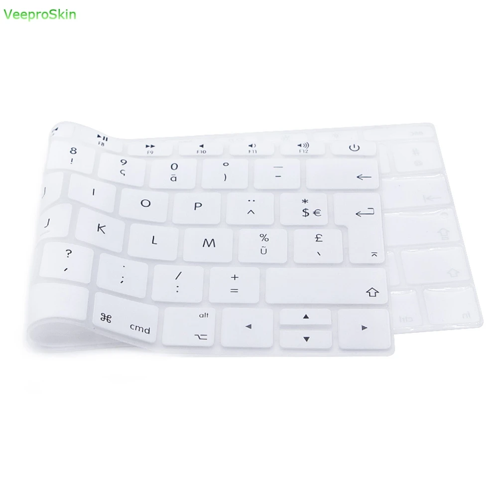 Для Macbook 12 дюймов AZERTY французский Великобритания силиконовая клавиатура кожного покрова для MacBook New Pro 1" A1708( версия, без Touch Bar
