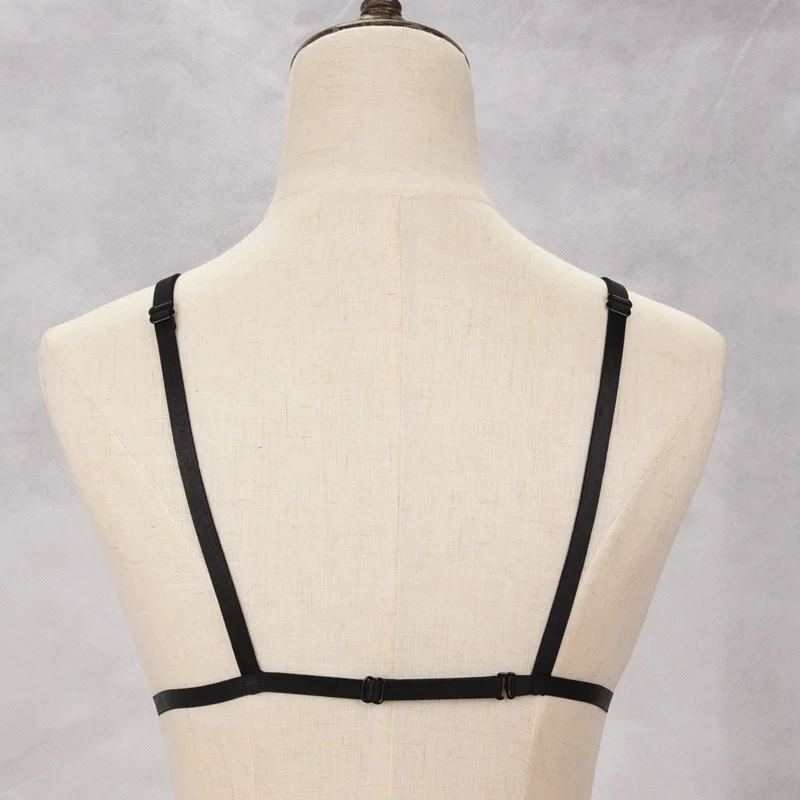 Женский бюстгальтер клетка в стиле Харадзюку готический облегающий сексуальное