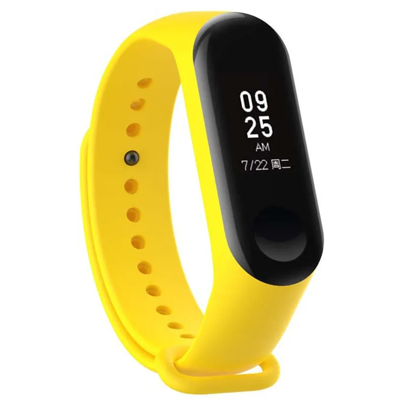 Цветной спортивный мягкий силиконовый ремешок для Xiaomi Mi Band 3 смарт браслет
