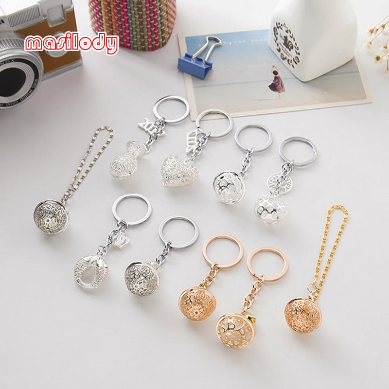 100 шт./лот классический колокольчик брелок полые колокольчики металлический