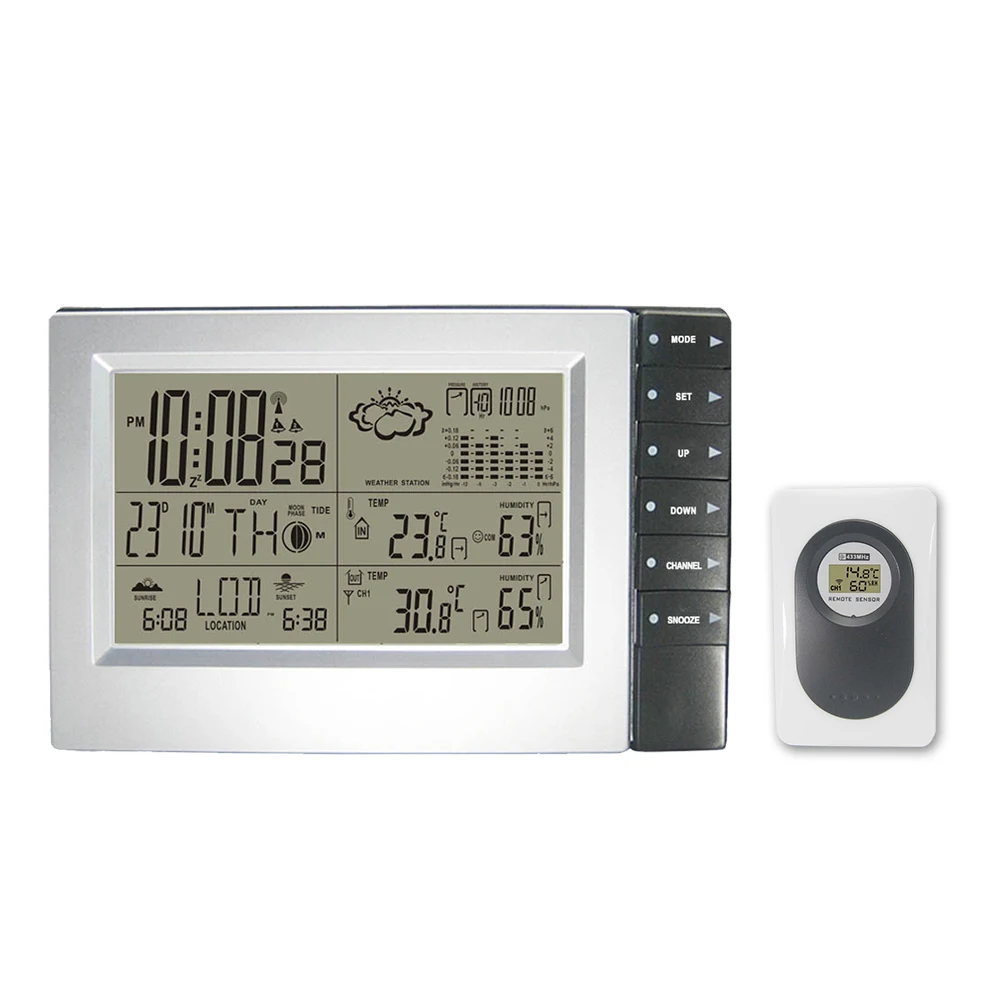 DYKIE Беспроводная метеостанция с цифровым будильником барометр рассвет закат