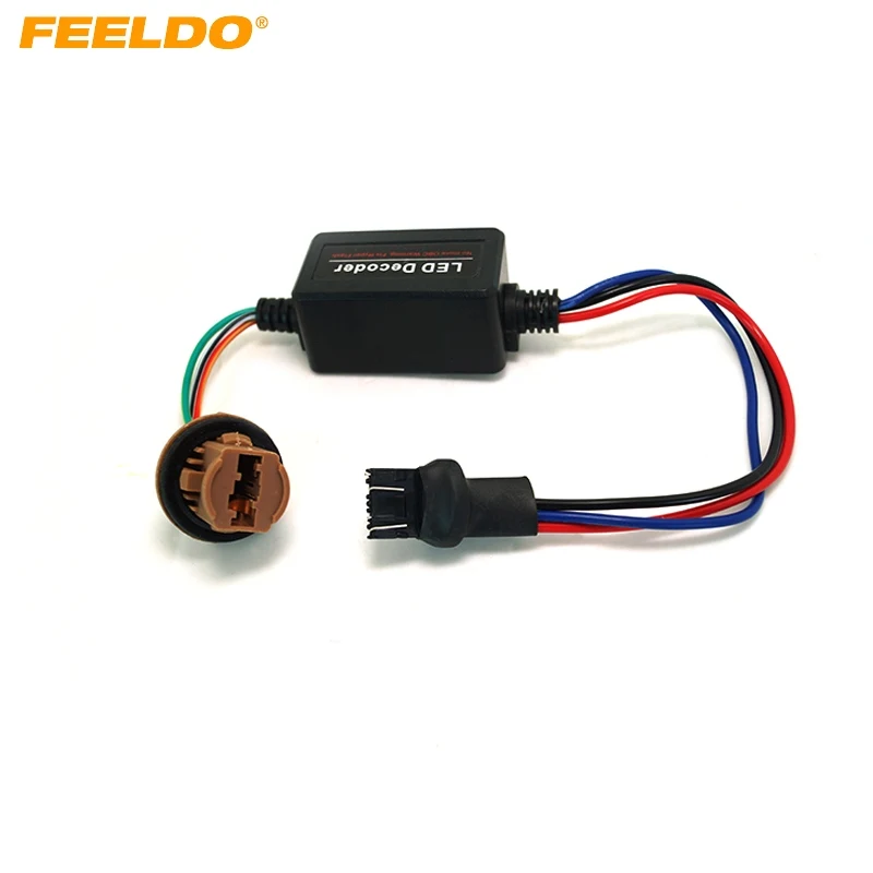 

FEELDO 1Pc DC12V 7443 T20 Canbus Error Free Resistor LED Decoder Warning Error Canceller For LED Turn Signal Bulb #FD-2271