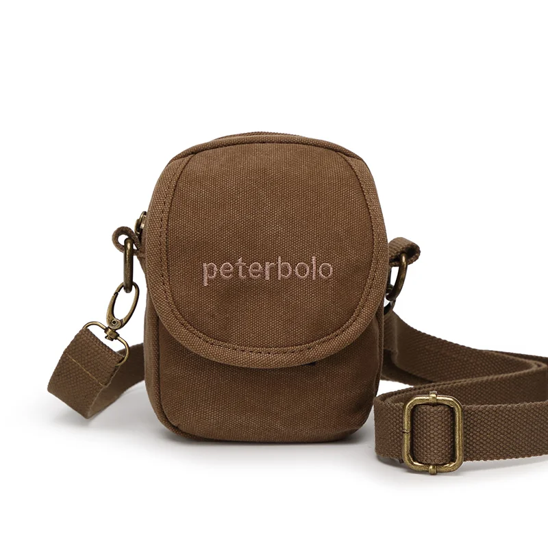 Peterbolo Mini Leisure Bag Vintage Canvas Men Shoulder Simple Travel Messenger Phone | Багаж и сумки