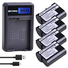 4x1900 мАч EN-EL15 ENEL15 батареи + ЖК USB зарядное устройство для Nikon D600 D610 D600E D800 D800E D810 D7000 D7100 d750 D7200,Z6,Z7