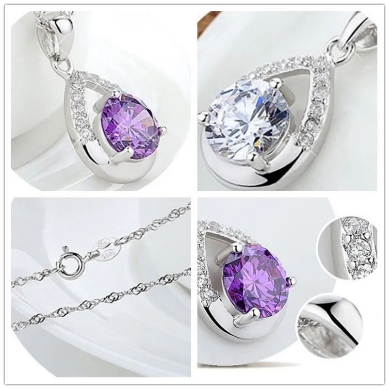 New Fashion Silver Plated Women Pendants Necklace Jewelry Charm Girl Chrstal Stones Heart Choker Accessories Bijou Hot | Украшения и