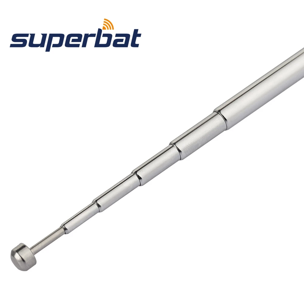 

Superbat UNBAL F Type Plug Connector FM TV Antenna 6 Section Telescopic Aerial for Home Audio Radio Stereo Recever