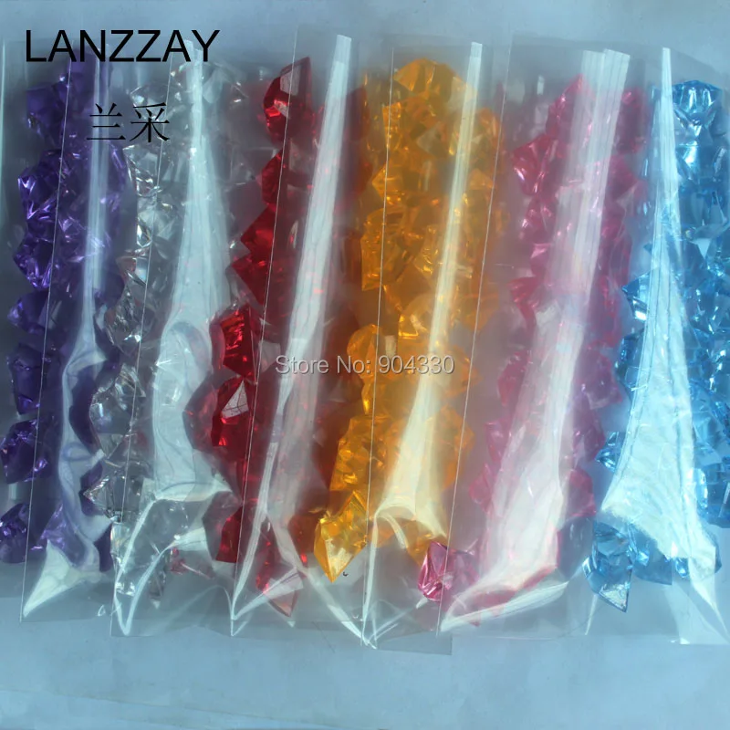 LANZZAY 50 шт. красный акриловый кристаллический камень кубики льда аквариум