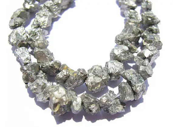 6 30 мм 16 дюймов рог пиритовый камень золото с кристаллами Колчедана Nuggets Freeform