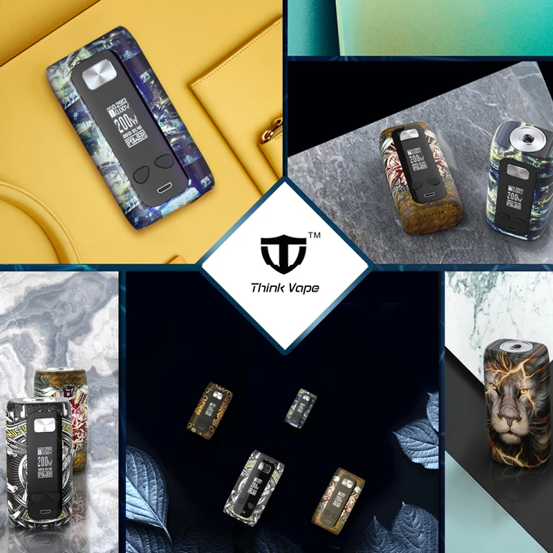 Новый цветной мод ThinkVape Thor 200 Вт блок контроля температуры электронная сигарета