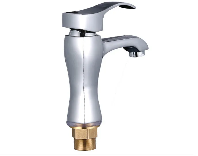 Free Shipping Square Bathroom Basin Sink Faucet With Single Handle Hole Of Solid Brass | Обустройство дома