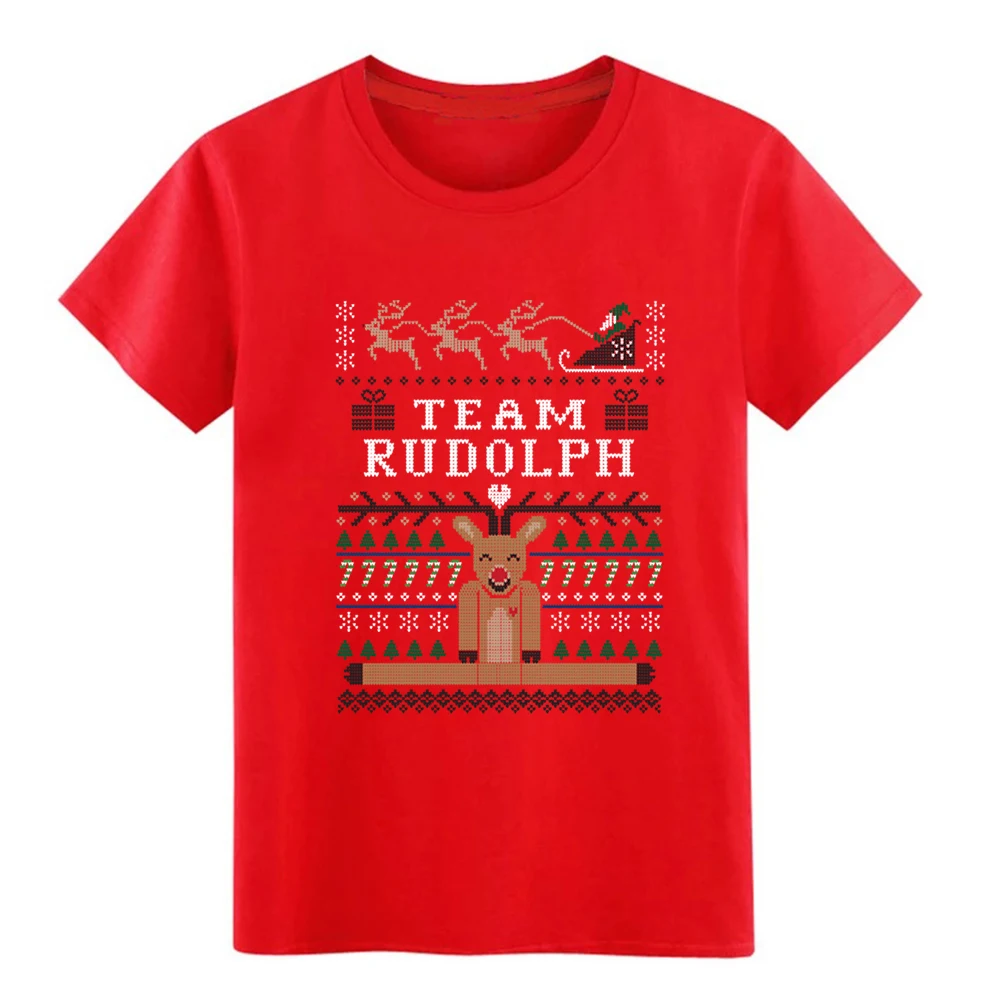 Мужская уродливая Рождественская футболка Rudolph дизайнерский костюм с коротким