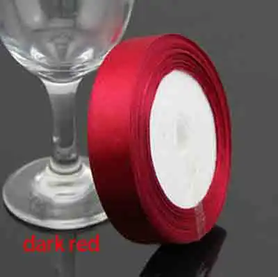 dark red 25 ярдов/партия, 2 см, корсажная лента, атласная, для шитья, для рукоделия, ленты, сделай сам, для свадьбы, машины, узел, украшение невесты - Цвет: dark red