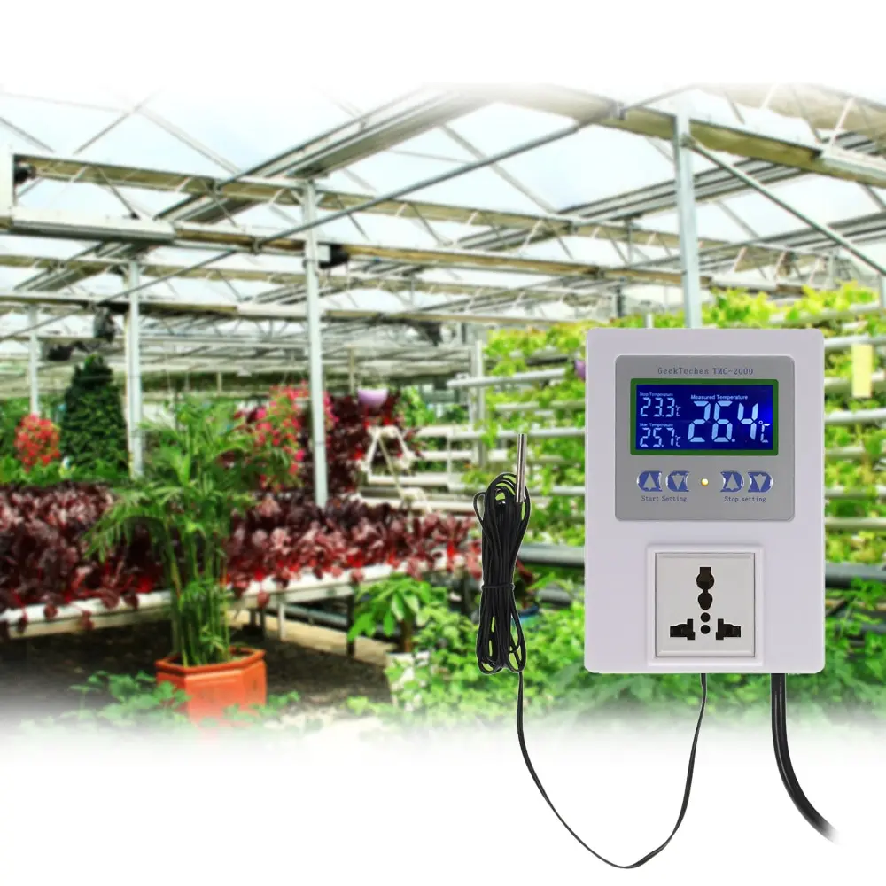 New Digital Intelligent Temperature Controller Pre-wired thermal regulator with Sensor Thermostat Heating Cooling Control Switch |