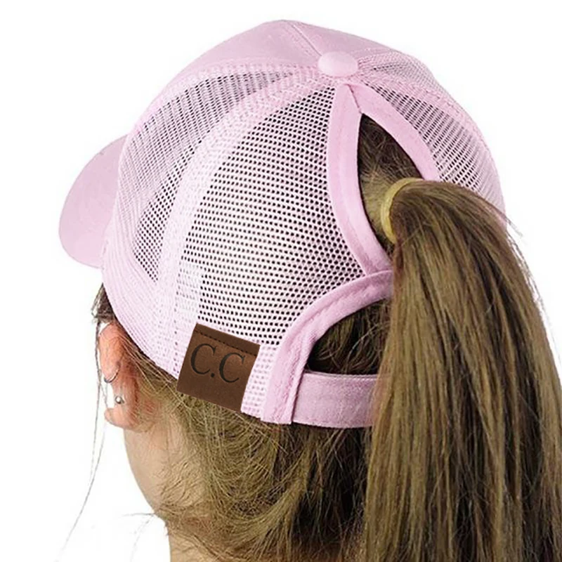Блестящий конский хвост бейсболка женская грязная булочка Snapback шляпы для
