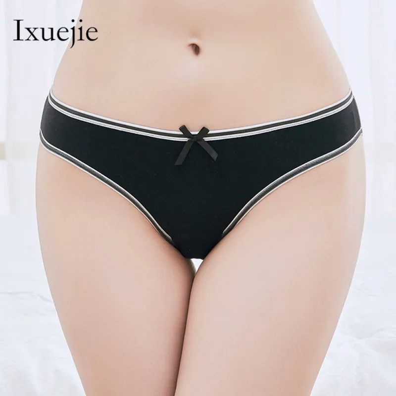 Трусики женское нижнее белье Tangas Culotte Femme черно-белое трусики танга сексуальные с