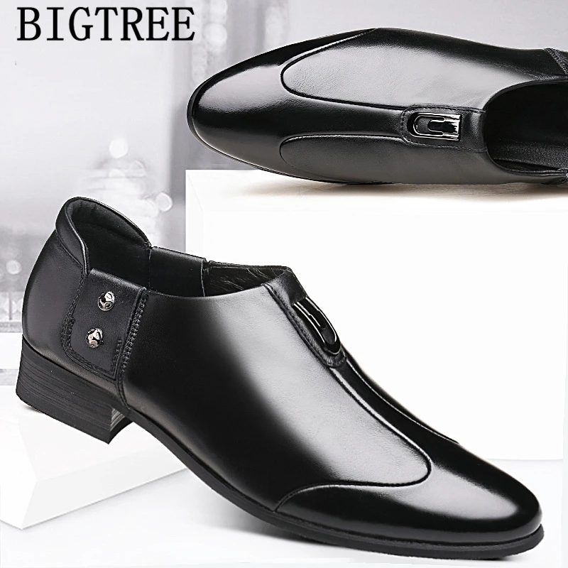 Туфли Sepatu мужские классические натуральная кожа без застежки обувь для офиса |
