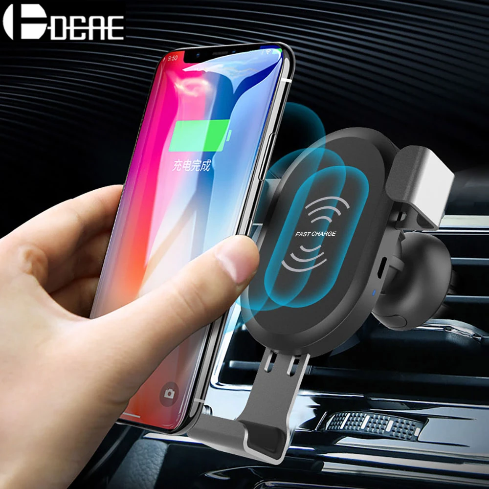 Автомобильное беспроводное зарядное устройство DCAE для iPhone XS Max XR X 8 Plus 10 Вт