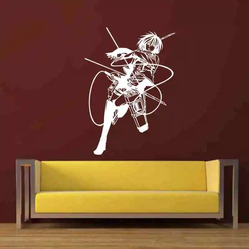 Наклейки на стену атака Титанов Виниловые стикеры декоративное украшение для