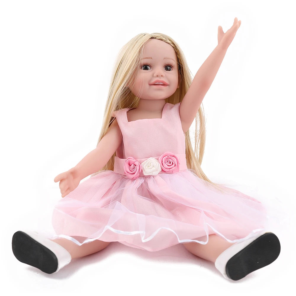 45cm full Vinyl newborn Doll Silicone Baby model dolls Pincess American doll kids birthday presents bonecas | Игрушки и хобби