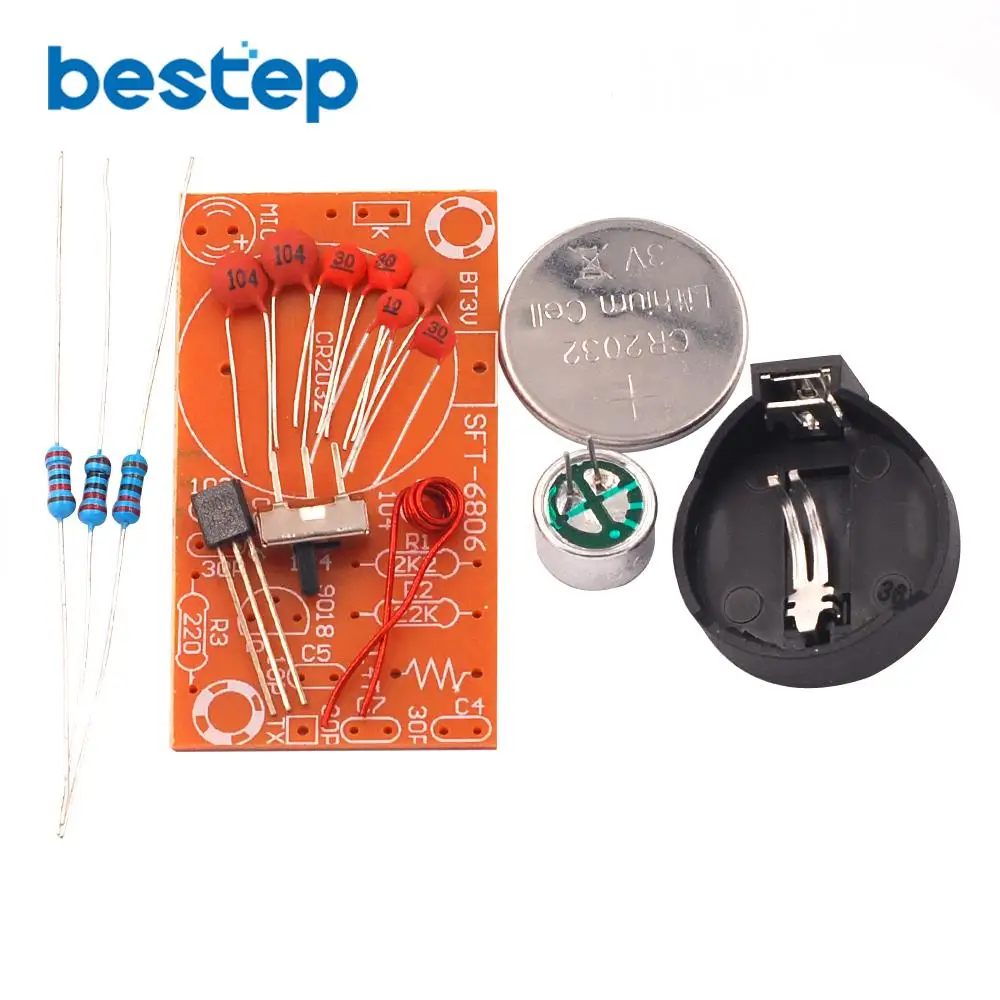 Простой FM беспроводной микрофон запчасти передатчик электронный Обучение DIY