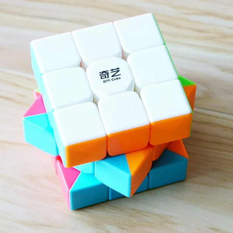 Трехслойный волшебный куб QIYI Warrior W 3x3x3 профессиональный скоростной наклейка для