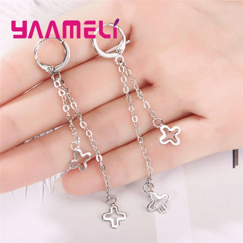 Женские серьги-кисточки с цветочным кулоном длинные серьги