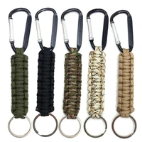 safety survival gear tactical military strand cord parachute rope keyring carabiner kits lanyard keychain outdoor tools random