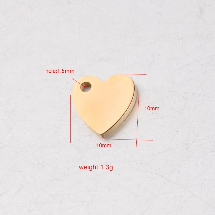 

Fnixtar Small Heart Big Hollow Heart Charms Mirror Polished Stainless Steel DIY Charm For Matching 20piece/lot