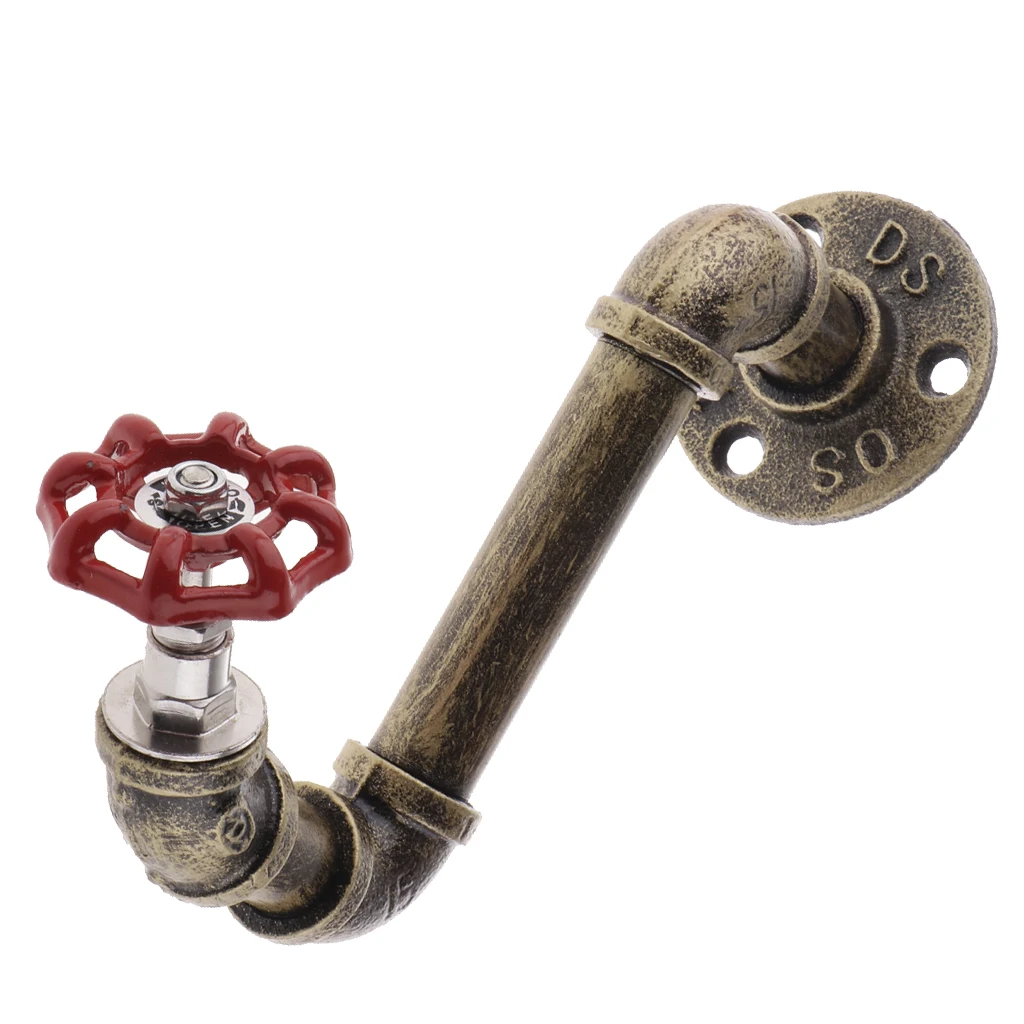 

Industrial Vintage Iron Pipe Bathroom Decorative Wall Hooks Hat Coat Rack