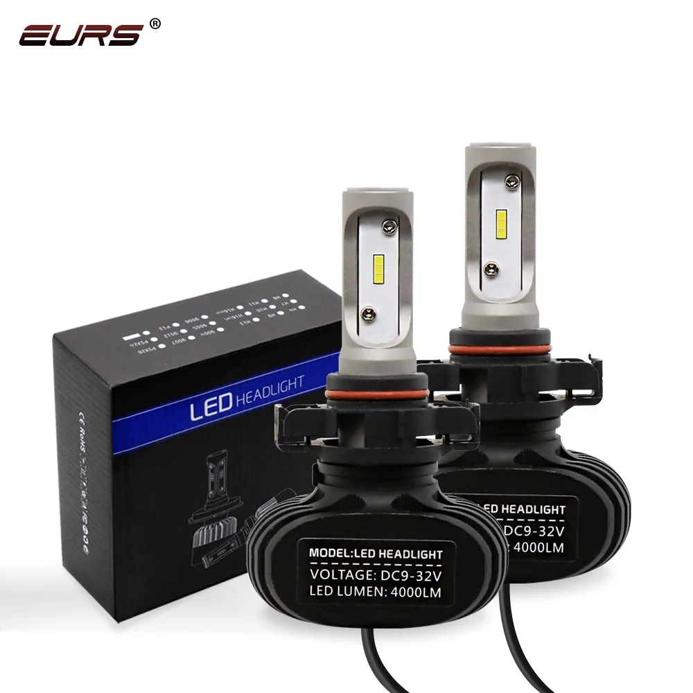 Фото Светодиодсветильник автомобильные лампы EURS 2 шт. S1 H16 ЕС 50 Вт 6500 к 9004 лм H4 H13 9007