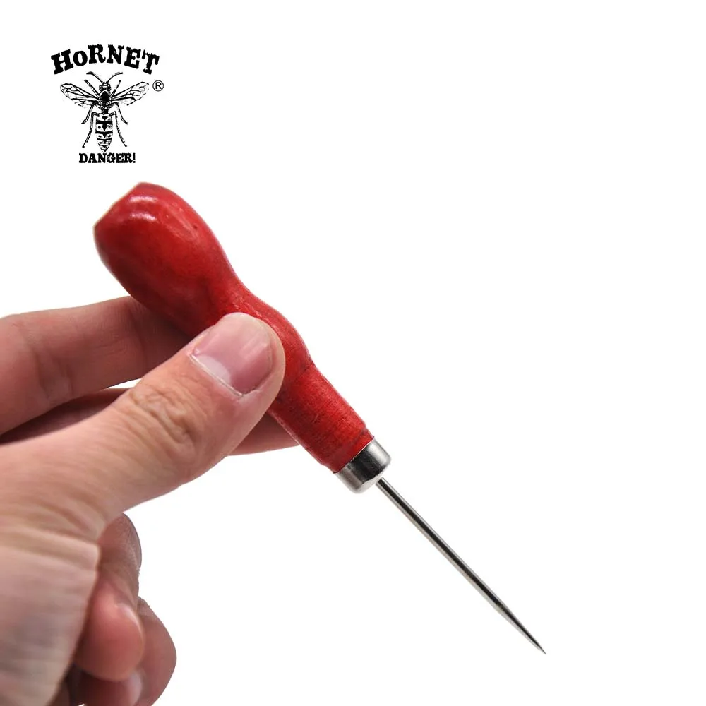 HORNET Дырокол из фольги для кальяна, инструмент для пирсинга с деревянной ручкой, Дырокол из фольги с одной иглой, Дырокол из алюминиевой фольги, аксессуары для кальяна