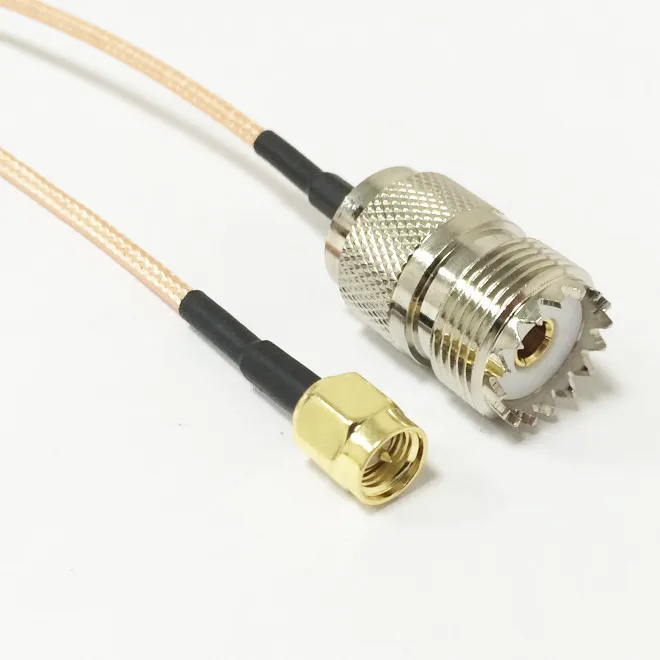 SMA Мужской переключатель разъем UHF Jack SO239 помощью соединительного кабеля RG316 по оптовой цене Быстрая 15 см " адаптер
