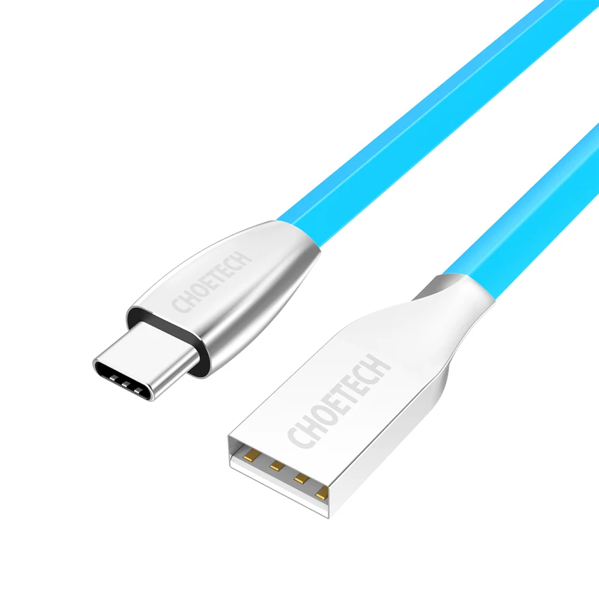CHOETECH Тип C кабель USB-A мужчина к USB-C быстрой зарядки Тип-C USB Дата-кабель для samsung S9/S8/Note 8 One Plus кабели для мобильных телефонов - Цвет: Синий